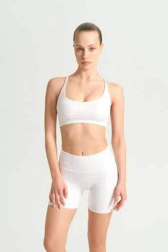 GLOW 'N FLOW BEYAZ ÇAPRAZ ASKI BRA - Dossha