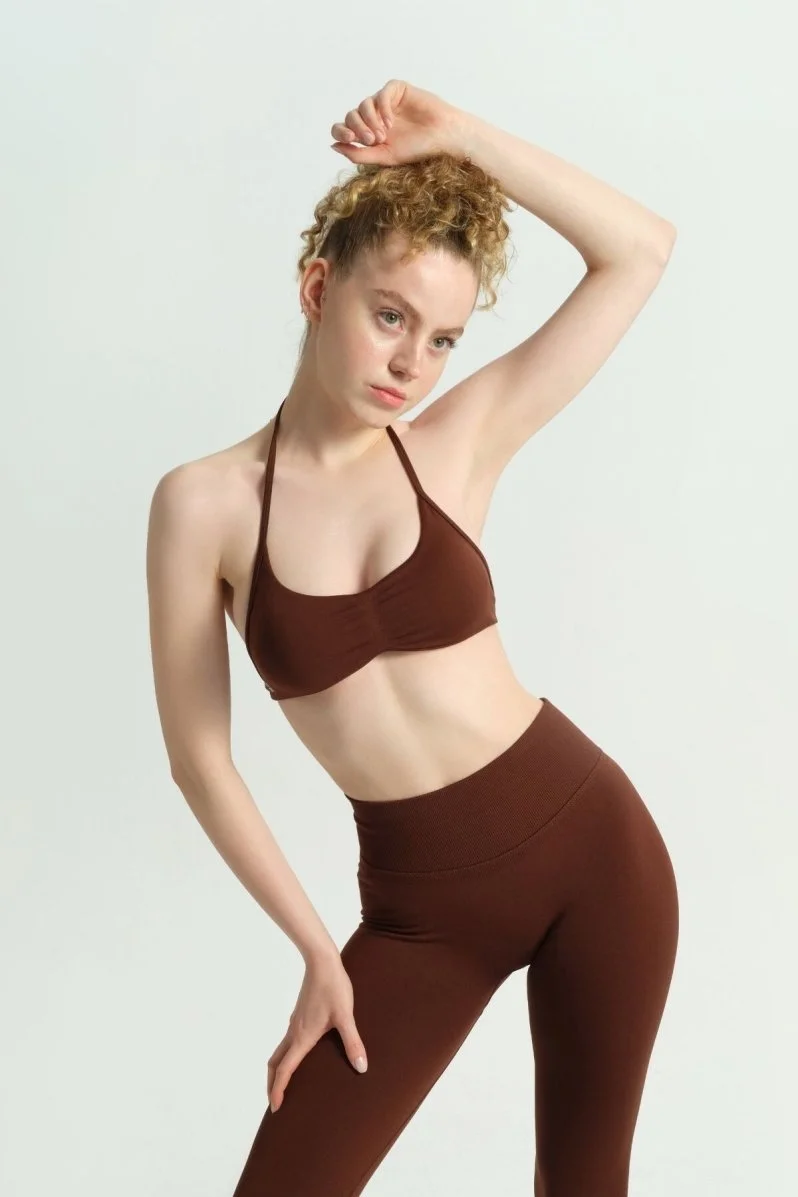 ETERNAL BLOOM KAHVERENGİ BÜZGÜLÜ BRA - 1