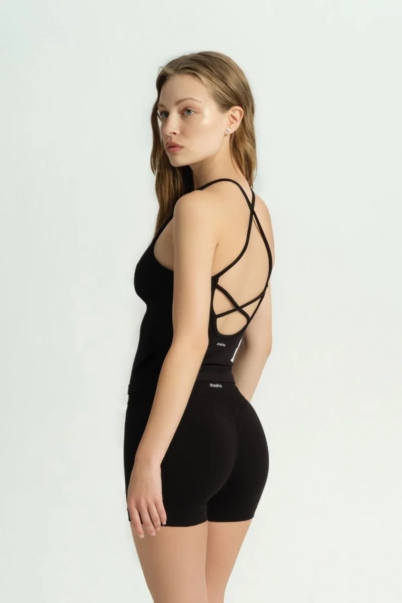 ETERNAL BLOOM SİYAH ATLET - 1