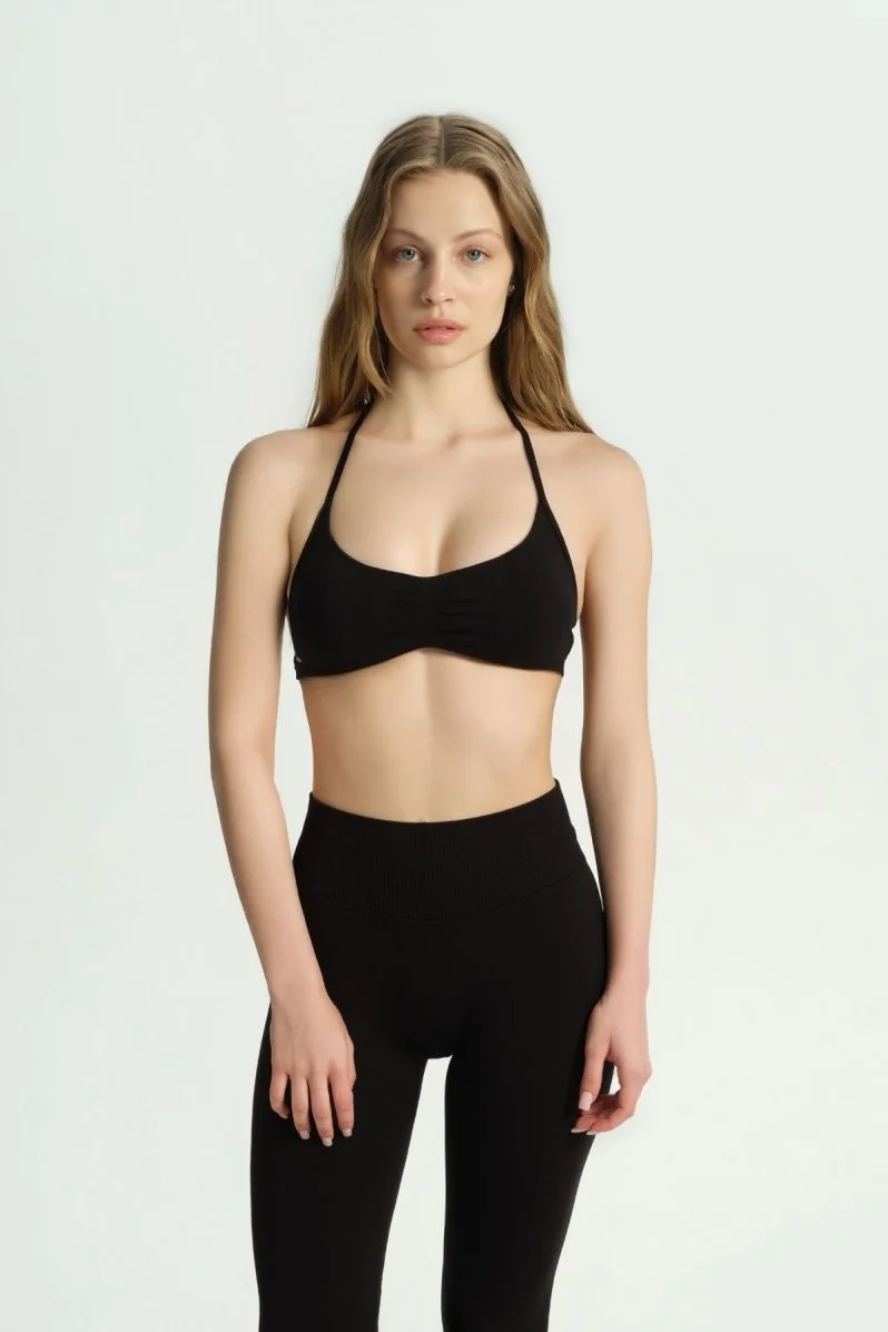 ETERNAL BLOOM SİYAH BÜZGÜLÜ BRA - 1