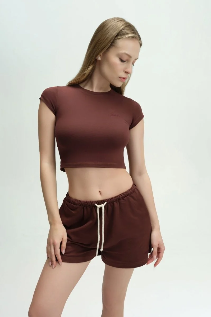 LOUNGEWEAR DOSSHA KAHVERENGİ ŞORT - 2