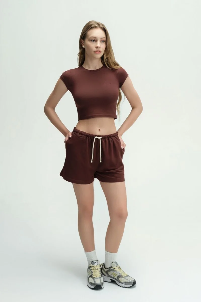 LOUNGEWEAR DOSSHA KAHVERENGİ ŞORT - 3